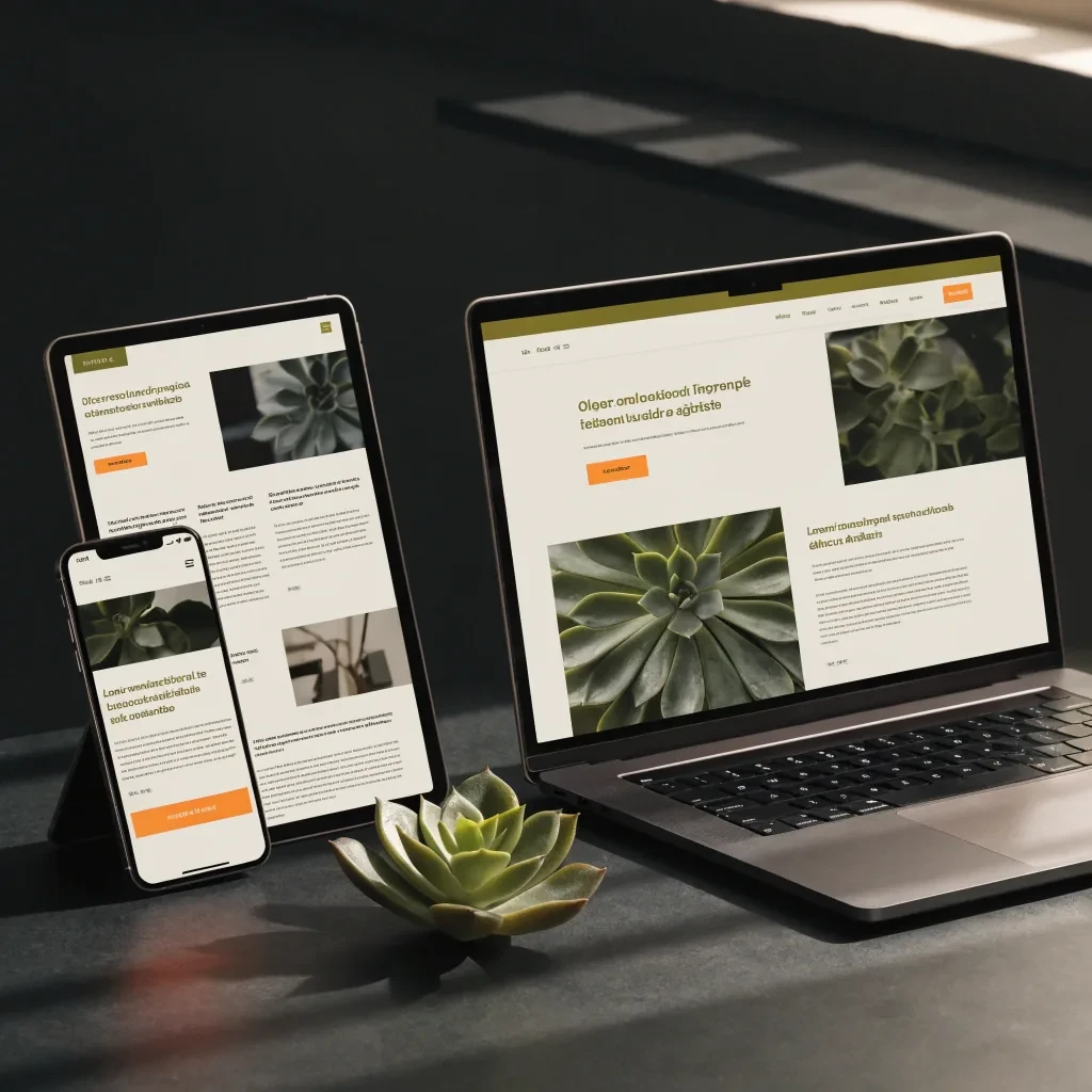 Responzívny web dizajn na laptope, tablete a mobile — UI/UX Topoľčany